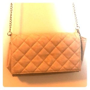 Beige clutch/crossbody